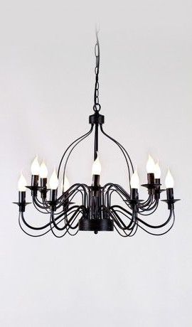2019 Rustic Black Chandeliers Throughout French Provincial Traditional Iron Pendant Black Large (Photo 8 of 10)