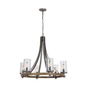 2020 Weathered Oak And Bronze Chandeliers Pertaining To Feiss Angelo Distressed Weathered Oak And Slated Grey (View 9 of 10)