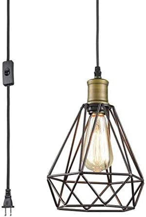 Best And Newest Amazon: Xlqf Vintage Oil Rubbed Bronze Polygon Wire With Regard To Bronze Kitchen Island Chandeliers (View 10 of 10)