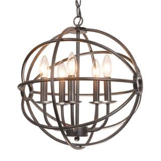Best And Newest Benita 5 Light Antique Bronze Metal Strap Globe Chandelier With Bronze Metal Chandeliers (View 3 of 10)