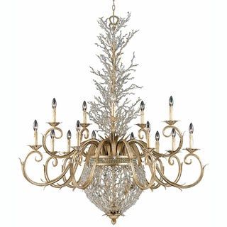 Best And Newest Garland Gold And Silver Leaf 18 Light Chandelier In Silver Leaf Chandeliers (View 1 of 10)