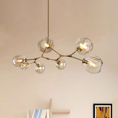 Best And Newest Glass And Chrome Modern Chandeliers With Regard To Abstract Multi Arm Chandelier Gold Finish 3/5/6/7/8/ (View 7 of 10)