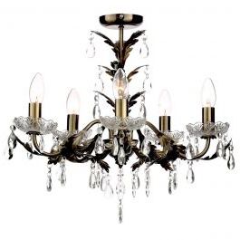 Best And Newest Paisley Flush Chandelier, Antique Brass (View 4 of 10)