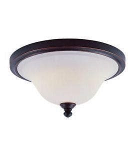 Best And Newest Rubbed Oil Bronze And White Opal Glass Parlor Bell Flush For Textured Glass And Oil Rubbed Bronze Metal Pendant Lights (View 9 of 10)