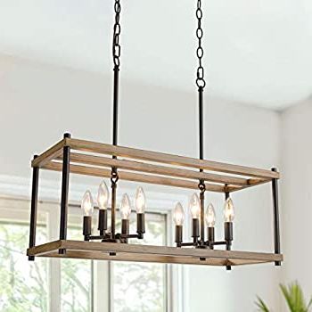 Black And Gold Kitchen Island Light Pendant For Trendy Bestier Painted Distressed Wood Color Matte Black Metal (View 2 of 10)