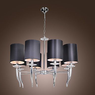 Black Shade Chandeliers With Regard To Current Stylish Chandelier With 8 Lights In Black Shade 255443 (Photo 3 of 10)