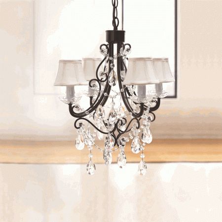 Black Shade Chandeliers With Regard To Trendy Black Chandelier W/mini Shades – 90689 (Photo 5 of 10)