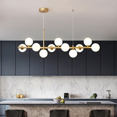 Brass And Black Led Island Pendant Within Most Recent Post Modern Molecule Island Lighting Amber/white/smoke (View 9 of 10)