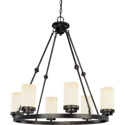 Bronze Oval Chandeliers Inside Most Up To Date Glomar Lucern 6 Light Oval Chandelier W/ Saddle Stone (View 6 of 10)