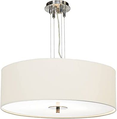 Brushed Nickel Modern Chandeliers Throughout Latest Brushed Nickel Pendant Chandelier 24" Wide Modern (Photo 3 of 10)