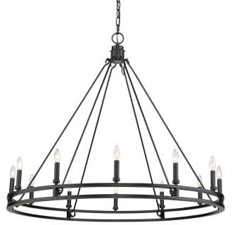 Build With Regard To Most Recent Black Wagon Wheel Ring Chandeliers (View 5 of 10)