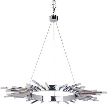 Craftmade 49121 Ch Led Chrome Korona 31 7/8" Wide With Regard To Best And Newest Chrome And Crystal Led Chandeliers (View 8 of 10)