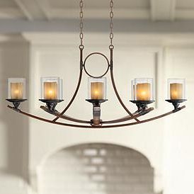 Current Mahogany Wood Chandeliers Intended For Tafford 43 1/4"w Mahogany Kitchen Island Light Chandelier (Photo 1 of 10)