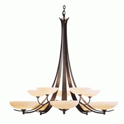 Dark Mocha Ribbon Chandeliers In Well Liked 19124810sg Hubbardton Forge Aegis 10 Arm Chandelier (View 2 of 10)