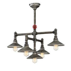 Eurofase 30030015 Five Light Chandelier Zinco Aged Silver With Regard To Well Known Ornament Aged Silver Chandeliers (Photo 3 of 10)