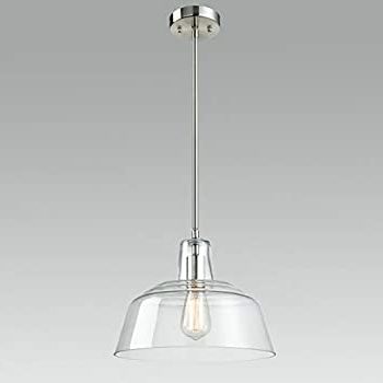 Famous Gray And Nickel Kitchen Island Light Pendants Lights Throughout Danxu Modern Pendant Lighting Glass Shade Brushed Nickel (View 8 of 10)