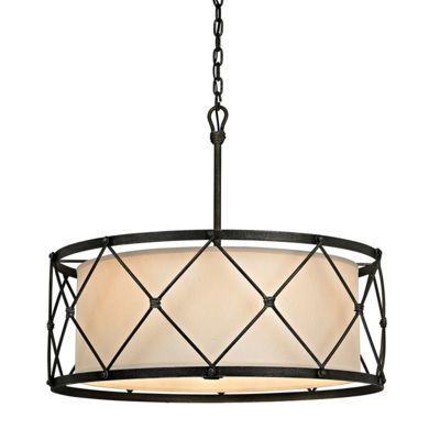 Fashionable Distressed Cream Drum Pendant Lights Regarding Products (View 5 of 10)