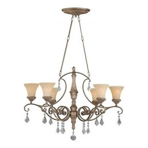 Favorite Bronze Oval Chandeliers Throughout Vaxcel Mm Pdu510ae Montmarte 6 Light Oval Chandelier (View 9 of 10)
