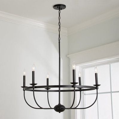 Favorite Rustic Black Chandeliers With Simply Black Basket Chandelier 6 Light (Photo 2 of 10)