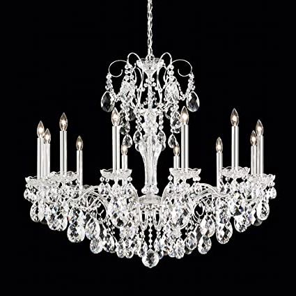 Heritage Crystal Chandeliers Within Famous Schonbek St1949n 26h Sonatina 12 Light 34"h Chandelier In (View 2 of 10)