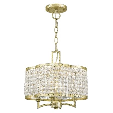 Livex Lighting 50574 91 Brushed Nickel Grammercy 4 Light Intended For Newest Winter Gold Chandeliers (View 4 of 10)