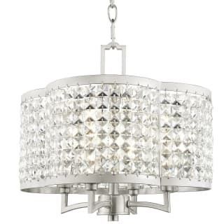 Livex Lighting 50574 91 Brushed Nickel Grammercy 4 Light Intended For Trendy Winter Gold Chandeliers (View 9 of 10)