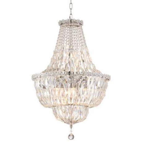 Magnificence Satin Nickel 24 1/2" Wide Crystal Chandelier Pertaining To Newest Satin Nickel Crystal Chandeliers (View 5 of 10)