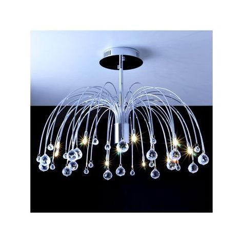 Most Current Chrome And Crystal Led Chandeliers Intended For K9 Crystal Chandelier In Firework Shape Chrome Finished (View 3 of 10)
