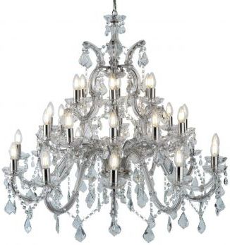 Most Current Marie Therese – 8lt Ceiling, Chrome, Clear Crystal Glass Throughout Glass And Chrome Modern Chandeliers (View 4 of 10)