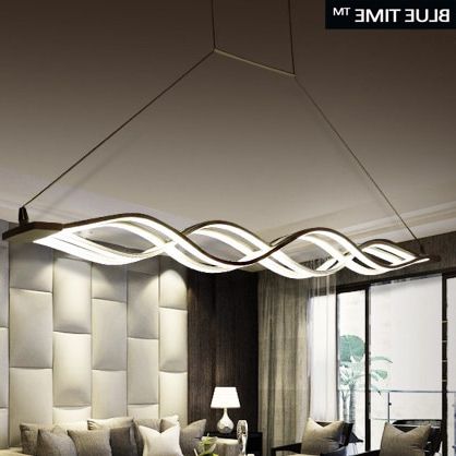 Most Current Wave Design Chandelier For Dinning Room Black White Inside Black Modern Chandeliers (View 10 of 10)