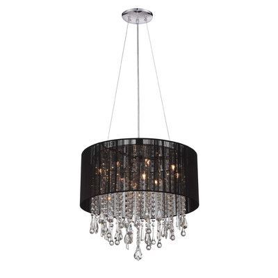 Most Popular Distressed Cream Drum Pendant Lights Pertaining To Avenue Lighting Beverly Drive 12 Light Drum Chandelier (View 7 of 10)