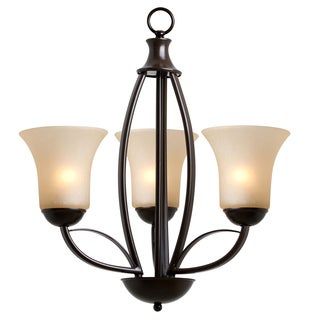Most Popular Shop 3 Light Amber Scavo Glass Chandelier – Free Shipping Pertaining To Bronze And Scavo Glass Chandeliers (View 1 of 10)