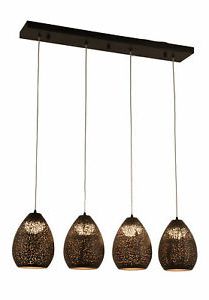 Most Recent Clearance Java 4 Light Matte Black Large Led Kitchen Inside Brass And Black Led Island Pendant (View 10 of 10)