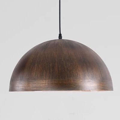 Most Recent Industrial Hanging Pendant Light With Dome Shade In Throughout Bronze With Clear Glass Pendant Lights (View 9 of 10)