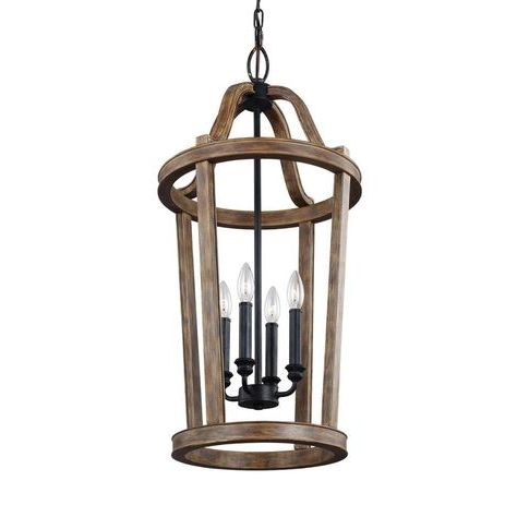 Most Recent Weathered Oak Wood Chandeliers With Feiss Lorenz 4 Light Weathered Oak Wood And Dark Weathered (View 3 of 10)