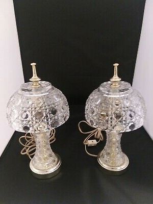 Most Up To Date 2 Antique Crystal And Gold Lamps (View 2 of 10)