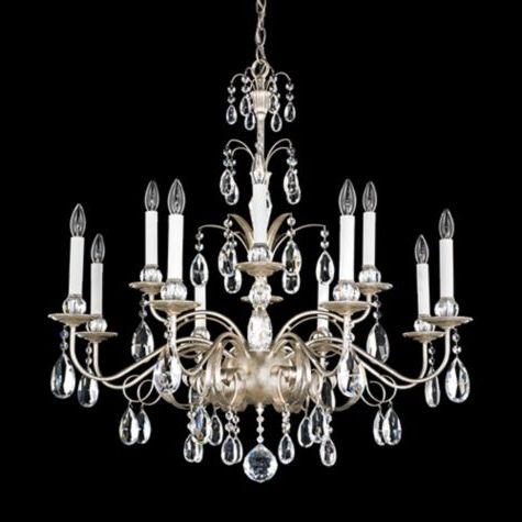 Most Up To Date Heritage Crystal Chandeliers Within Schonbek Crystal Emperio 30" Wide Antique Silver (View 8 of 10)