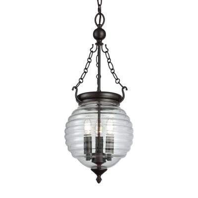 Popular Titan Lighting Union Collection 1 Light Oil Rubbed Bronze Intended For Textured Glass And Oil Rubbed Bronze Metal Pendant Lights (View 3 of 10)