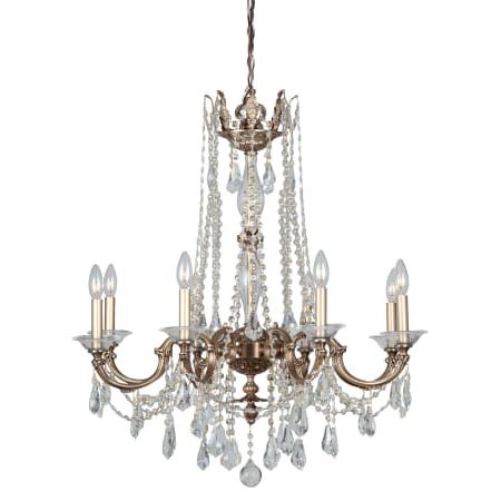 Preferred Crystorama Lighting Group 2228 Rb Cl Mwp Roman Bronze Inside Roman Bronze And Crystal Chandeliers (View 2 of 10)