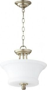 Preferred Ornament Aged Silver Chandeliers Regarding Quorum Lighting – Rossington – Two Light Dual Mount (View 9 of 10)