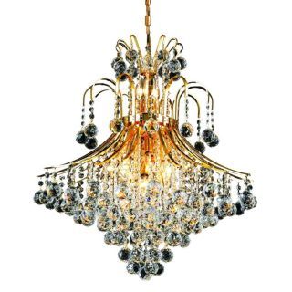 Royal Cut Crystal Chandeliers Within Well Liked Elegant Lighting V8003d25g/rc Royal Cut Clear Crystal (View 7 of 10)