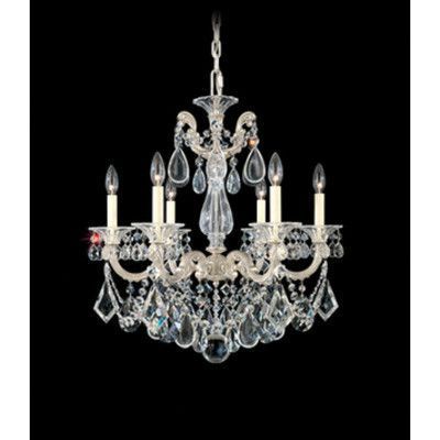 Schonbek La Scala 6 Light Crystal Chandelier Finish Throughout Most Recently Released Heritage Crystal Chandeliers (View 1 of 10)
