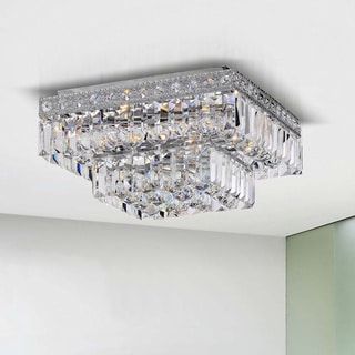 Shop 4 Light Chrome And Crystal Ceiling Chandelier – Free With Most Current Chrome And Crystal Led Chandeliers (View 6 of 10)