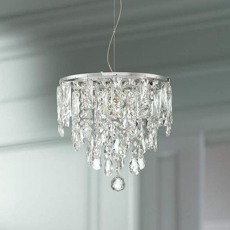 Trendy Regency 12" Wide Chrome Led Crystal Mini Pendant – #32d36 With Chrome And Crystal Led Chandeliers (View 2 of 10)