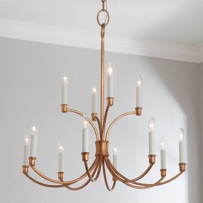 Two Tiered Minimalist Chandelier In  (View 8 of 10)
