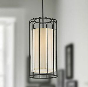 Usa 1 Light Metal Cage Pendant Light In Matte Black Finish For Recent Dark Bronze And Mosaic Gold Pendant Lights (View 9 of 10)