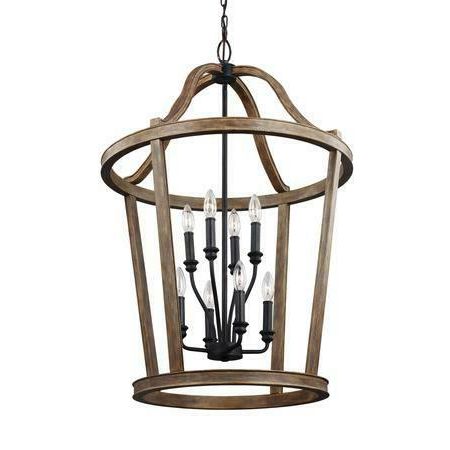 Weathered Oak Wood Chandeliers Regarding Well Known Feiss – Lorenz Weathered Oak Wood 8 Light Chandelier For (View 2 of 10)