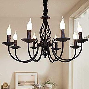 Well Known Ganeed Rustic Chandelier,8 Lights French Country Regarding Rustic Black Chandeliers (Photo 7 of 10)