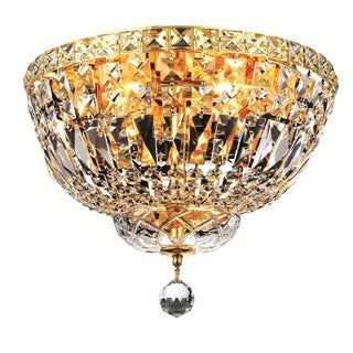 Well Known Royal Cut Crystal Chandeliers In Shop Elegant Lighting 4 Light Gold 14 Inch Royal Cut (View 6 of 10)