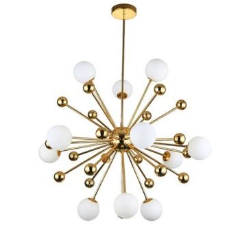 Well Liked Gold And Wood Sputnik Orb Chandeliers Intended For Nordic Gold Glass Ball Bulb Chandelier Lustre Luminria (View 1 of 10)